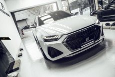 画像8: AUDI RS6 AVANT C8 アバント フロントグリル用 スプリッター 本物DryCarbon ドライカーボン (8)