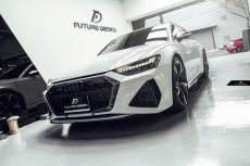 画像7: AUDI RS6 AVANT C8 アバント フロントグリル用 スプリッター 本物DryCarbon ドライカーボン (7)