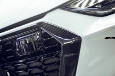 画像3: AUDI RS6 AVANT C8 アバント フロントグリル用 スプリッター 本物DryCarbon ドライカーボン (3)