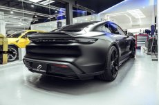 画像8: Porsche ポルシェ Taycan タイカン リア スポイラー 本物Drycarbon ドライカーボン フォージド (8)