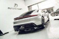 画像7: Porsche ポルシェ Taycan タイカン リア ディフューザー 本物Drycarbon ドライカーボン (7)