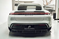 画像1: Porsche ポルシェ Taycan タイカン リア ディフューザー 本物Drycarbon ドライカーボン (1)