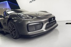 画像2: ポルシェ 981 CAYMAN BOXSTER 改造用 GT4スタイル フルエアロ フロントバンパー DRL リアディフューザー サイドインテーク (2)