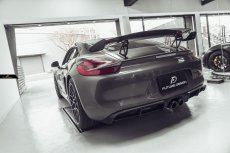 画像9: ポルシェ 981 CAYMAN BOXSTER 改造用 GT4スタイル フルエアロ フロントバンパー DRL リアディフューザー サイドインテーク (9)