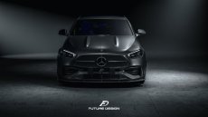 画像2: BENZ メルセデス・ベンツ C-Class W206 S206 AMGライン専用 フロントバンパー ガーニッシュ スポイラー 本物Drycarbon ドライカーボン (2)