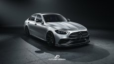 画像18: BENZ メルセデス・ベンツ C-Class W206 S206 フロント リップスポイラー 本物Drycarbon ドライカーボン (18)