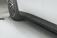 画像2: Porsche ポルシェ Taycan タイカン サイドスカート 本物Drycarbon ドライカーボン (2)