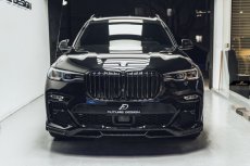 画像20: BMW Xシリーズ X7 G07 前期用 Mスポーツ フロントバンパー用リップスポイラー 本物DryCarbon ドライカーボン (20)