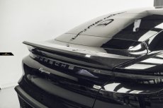 画像1: Porsche ポルシェ Taycan タイカン リア スポイラー 本物Drycarbon ドライカーボン フォージド (1)
