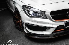 画像2: BENZ メルセデス・ベンツ CLA W117 C117 前期車 フロント用 カナード  6点セット 本物Drycarbon ドライカーボン (2)