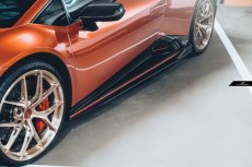 画像8: Lamborghini ランボルギーニ Huracan ウラカン EVO サイドスカート 本物DryCarbon ドライカーボン (8)