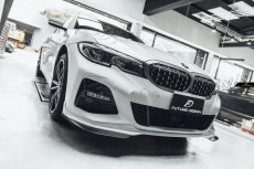 画像5: BMW 3シリーズ G20 G21 Mスポーツ フロントバンパー用 リップスポイラー パフォーマンス 本物Drycarbon ドライカーボン ミネラル ホワイト 3点セット (5)
