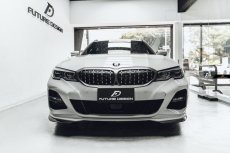 画像3: BMW 3シリーズ G20 G21 Mスポーツ フロントバンパー用 リップスポイラー パフォーマンス 本物Drycarbon ドライカーボン ミネラル ホワイト 3点セット (3)