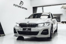 画像2: BMW 3シリーズ G20 G21 Mスポーツ フロントバンパー用 リップスポイラー パフォーマンス 本物Drycarbon ドライカーボン ミネラル ホワイト 3点セット (2)
