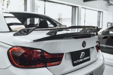 画像1: BMW 4シリーズ F83 カブリオレ M4 トランク用  リアウィング 本物DryCarbon ドライカーボン (1)