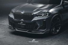 画像8: BMW Xシリーズ X3 G01 Mスポーツ 後期車 フロントバンパー用 リップスポイラー 本物DryCarbon ドライカーボン (8)