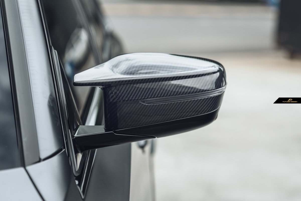画像6: BMW 3シリーズ G80 M3 セダン 専用 ドアミラー カバー Carbon カーボン (6)