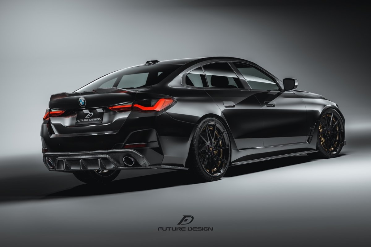画像4: BMW 4シリーズ G26 グランクーペ Mスポーツ サイドスカート 本物DryCarbon ドライカーボン (4)