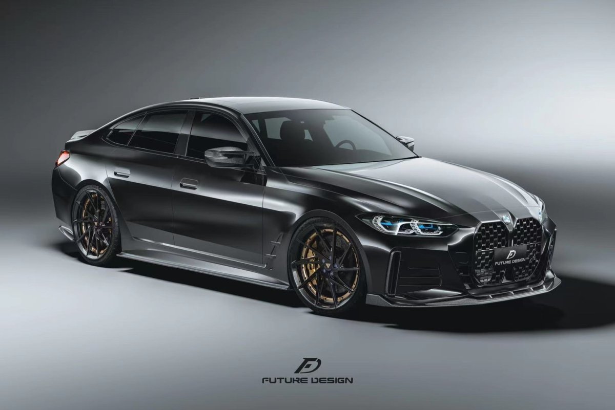 画像5: BMW 4シリーズ G26 グランクーペ Mスポーツ サイドスカート 本物DryCarbon ドライカーボン (5)