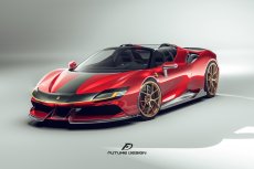 画像8: Ferrari フェラーリ SF90 ストラダーレ サイドスカート  本物DryCarbon ドライカーボン ン カスタム (8)