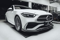 画像4: BENZ メルセデス・ベンツ C-Class W206 S206 フロント リップスポイラー 本物Drycarbon ドライカーボン (4)