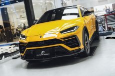 画像1: Lamborghini URUS ウルス フロントバンパー用 リップスポイラー 3点セット 本物DryCarbon ドライカーボン FDV2 (1)