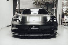 画像9: Porsche ポルシェ Taycan タイカン フロント エアーベントカバー ガーニッシュ 本物Drycarbon ドライカーボン (9)