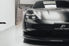 画像7: Porsche ポルシェ Taycan タイカン フロント エアーベントカバー ガーニッシュ 本物Drycarbon ドライカーボン (7)