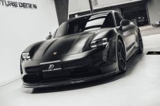 画像8: Porsche ポルシェ Taycan タイカン フロント エアーベントカバー ガーニッシュ 本物Drycarbon ドライカーボン (8)