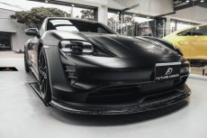 画像6: Porsche ポルシェ Taycan タイカン フロント エアーベントカバー ガーニッシュ 本物Drycarbon ドライカーボン (6)