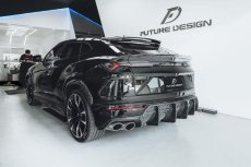 画像18: Lamborghini URUS ウルス リアバンパー用 リアディフューザー 本物DryCarbon ドライカーボン (18)