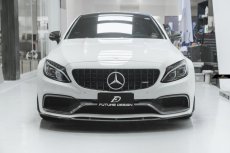 画像1: BENZ メルセデス・ベンツ C-Class C205 クーペ C63専用 ED1 アンダー リップスポイラー 本物Drycarbon ドライカーボン (1)