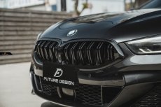 画像1: BMW 8シリーズ G14 G15 G16 前期フロント用 M8ルック 艶ありブラック キドニーグリル センターグリル (1)