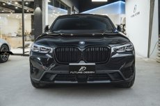 画像3: BMW G02 X4 後期用 フロント用艶ありブラック キドニーグリル センターグリル S2  (3)