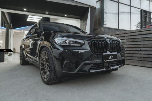 BMW G02 X4 後期用 フロント用艶ありブラック キドニーグリル センター