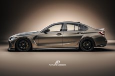 画像2: BMW 3シリーズ G80 M3 サイド スカート 本物DryCarbon ドライカーボン (2)