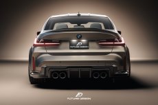 画像2: BMW 3シリーズ G80 M3 セダン トランク用  リアスポイラー 本物DryCarbon ドライカーボン (2)