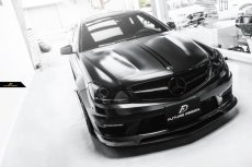 画像8: BENZ メルセデス・ベンツ C-Class W204 S204 後期車 C63専用 フロントバンパー用リップスポイラー 本物DryCarbon ドライカーボン (8)