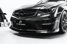 画像4: BENZ メルセデス・ベンツ C-Class W204 S204 後期車 C63専用 フロントバンパー用リップスポイラー 本物DryCarbon ドライカーボン (4)