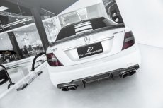 画像3: BENZ メルセデス・ベンツ C-Class W204 C63 AMG 後期用 リアディフューザー 本物Drycabon ドライカーボン (3)