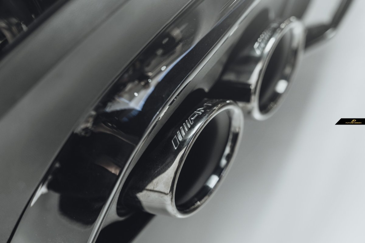 画像5: BENZ メルセデス・ベンツ GLC-Class 後期車 W253 SUV AMGバンパー用 改造 GLC43仕様 リアディフューザー マフラーカッター  (5)