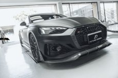 画像4: AUDI RS5 SportBack スポーツバック フロント グリルスプリッター 本物DryCarbon ドライカーボン (4)