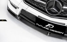 画像2: BENZ メルセデス・ベンツ CLS W218 CLS63 フロントバンパー用リップスポイラー 本物Dry Carbon ドライカーボン (2)