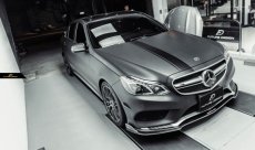 画像3: BENZ メルセデスベンツ E-Class W212 後期車 サイドスカート スポイラー 本物Drycarbon ドライカーボン (3)