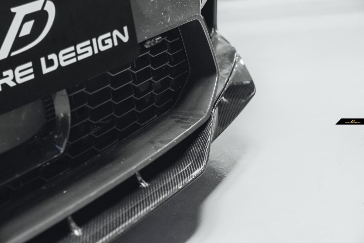 画像6: BMW 5シリーズ F90 M5 後期車 フロント バンパー用 リップ スポイラー DryCarbon 本物ドライカーボン (6)