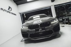 画像4: BMW 5シリーズ F90 M5 後期車 フロント バンパー用 リップ スポイラー DryCarbon 本物ドライカーボン (4)