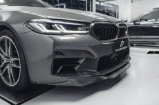 画像2: BMW 5シリーズ F90 M5 後期車 フロント バンパー用 リップ スポイラー DryCarbon 本物ドライカーボン (2)