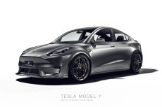 画像19: TESLA テスラ MODEL モデル Y フロントバンパー用 リップスポイラー 本物Drycarbon ドライカーボン (19)