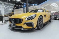 画像12: BENZ メルセデス・ベンツ GT AMG C190 サイドステップ スカート GTS 本物DryCarbon ドライカーボン (12)