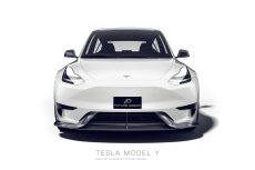 画像17: TESLA テスラ MODEL モデル Y フロントバンパー用 リップスポイラー 本物Drycarbon ドライカーボン (17)